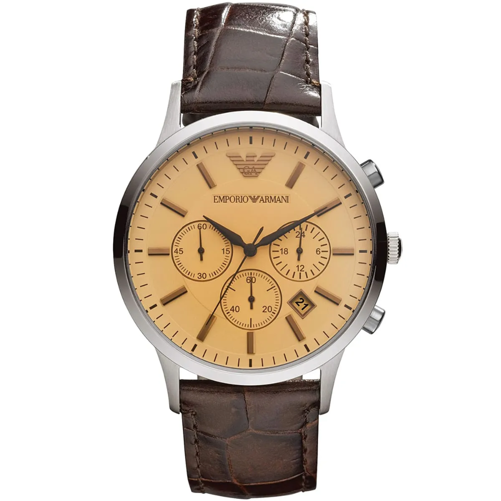 Emporio Armani AR2433 Chronograph Beige Dial Men's Watch