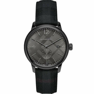 Burberry BU10010 Check Stamped Round Dial 40mm Men's Watch - WATCH & WATCH