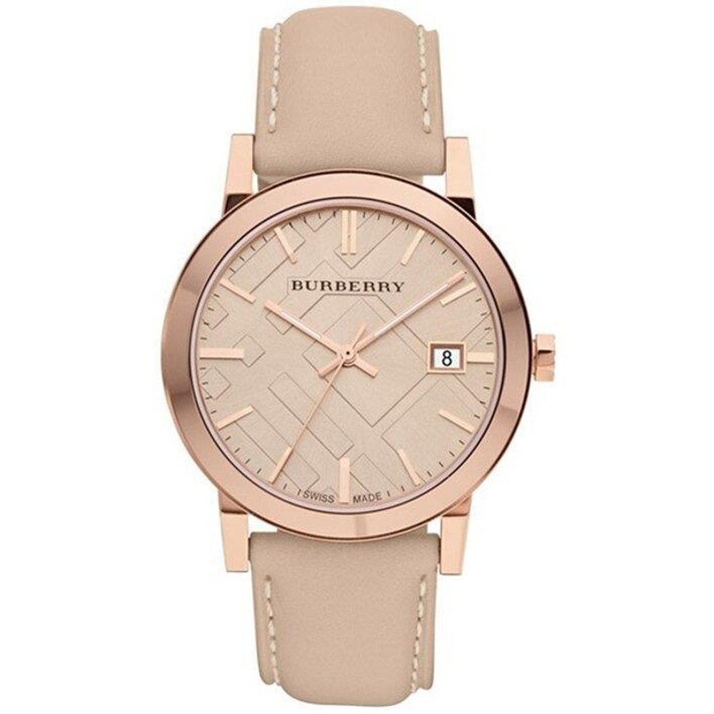 Burberry BU9014 Tan Dial Leather Strap Women's Watch - WATCH & WATCH