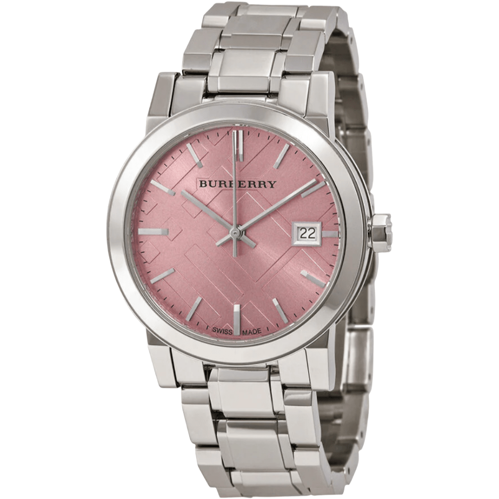 Burberry BU9124 Pink Dial Ladies Watch - WATCH & WATCH