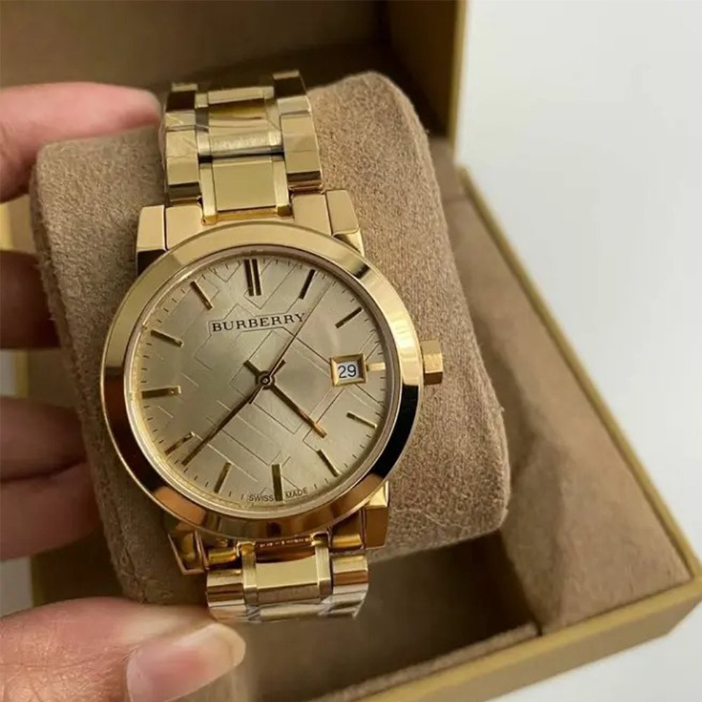 Burberry BU9134 Ladies Watch The City 34mm Champagne Gold - WATCH & WATCH