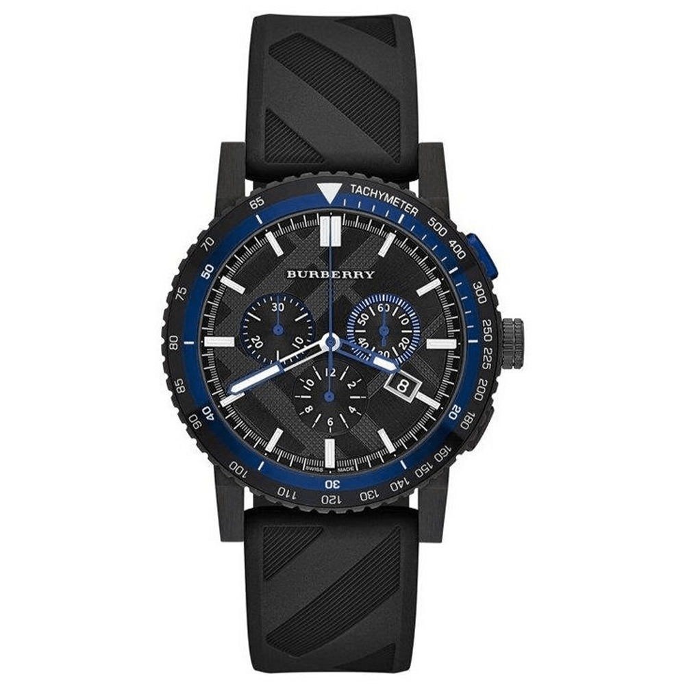 Burberry BU9806 The City Black Chronograph Men's Watch - WATCH & WATCH