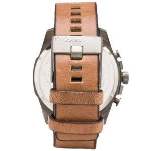 Diesel DZ4280 Mega Chief Brown Leather Men's Watch - WATCH & WATCH