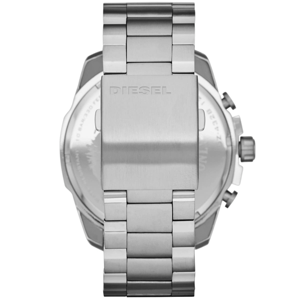 Diesel DZ4328 Mega Chief Chronograph Silver Dial Men's Watch - WATCH & WATCH