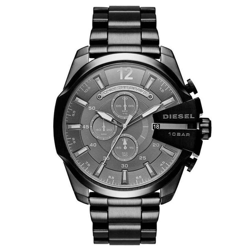 Diesel DZ4355 Mega Chief Chronograph Black Dial Men's Watch - WATCH & WATCH