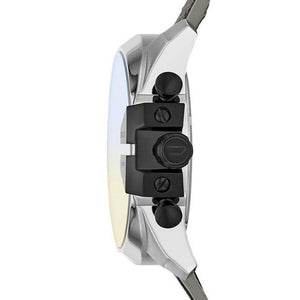 Diesel DZ4523 MEGA CHIEF Chrono Oversize 54mm Leather Black Gray Mens Wristwatch - WATCH & WATCH