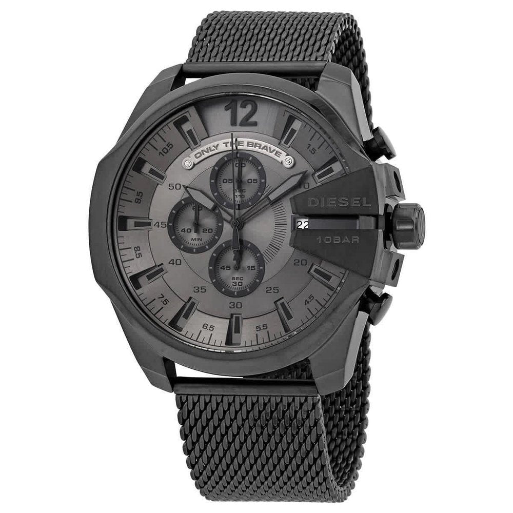 Diesel DZ4527 Mega Chief Chronograph Gunmetal Stainless Steel Mens Watch - WATCH & WATCH