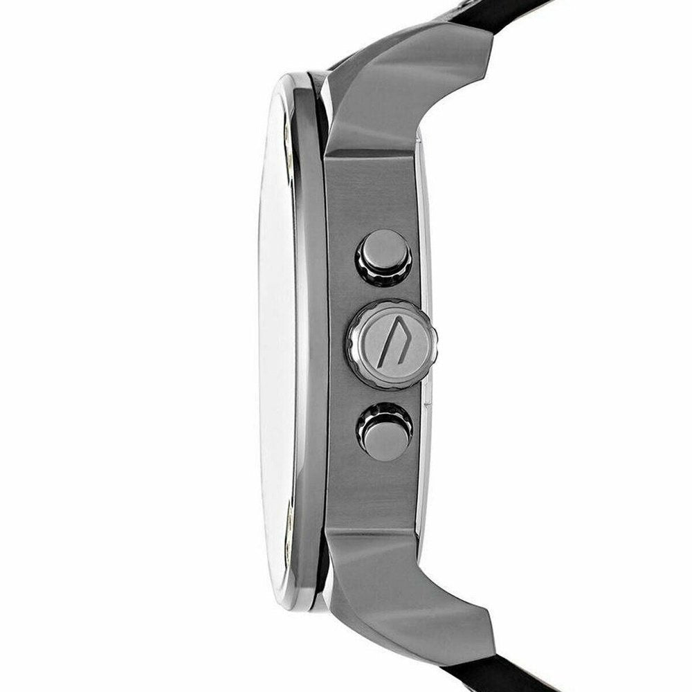 Diesel DZ7348 Mr. Daddy 2.0 Black Dial Black Leather Men's Watch - WATCH & WATCH