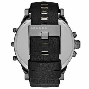 Diesel DZ7348 Mr. Daddy 2.0 Black Dial Black Leather Men's Watch - WATCH & WATCH