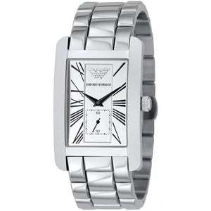 Emporio Armani AR0145 Classic White Dial Men's Watch - WATCH & WATCH