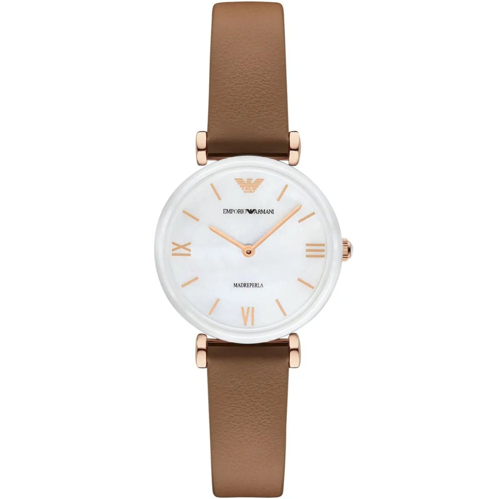 Emporio Armani AR11040 Mother of pearl Dial Ladies Watch - WATCH & WATCH