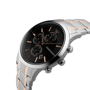 Emporio Armani AR11165 Chronograph Two - Tone Men's Watch - WATCH & WATCH