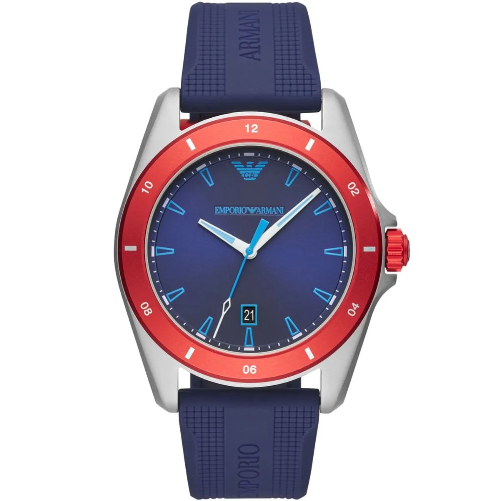 Emporio Armani AR11217 Blue Dial Men's Watch - WATCH & WATCH