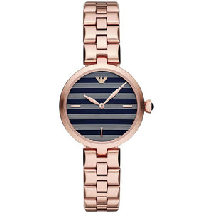 Emporio Armani AR11220 Rose Gold Steel 316 L Analog Quartz Women's Watch - WATCH & WATCH