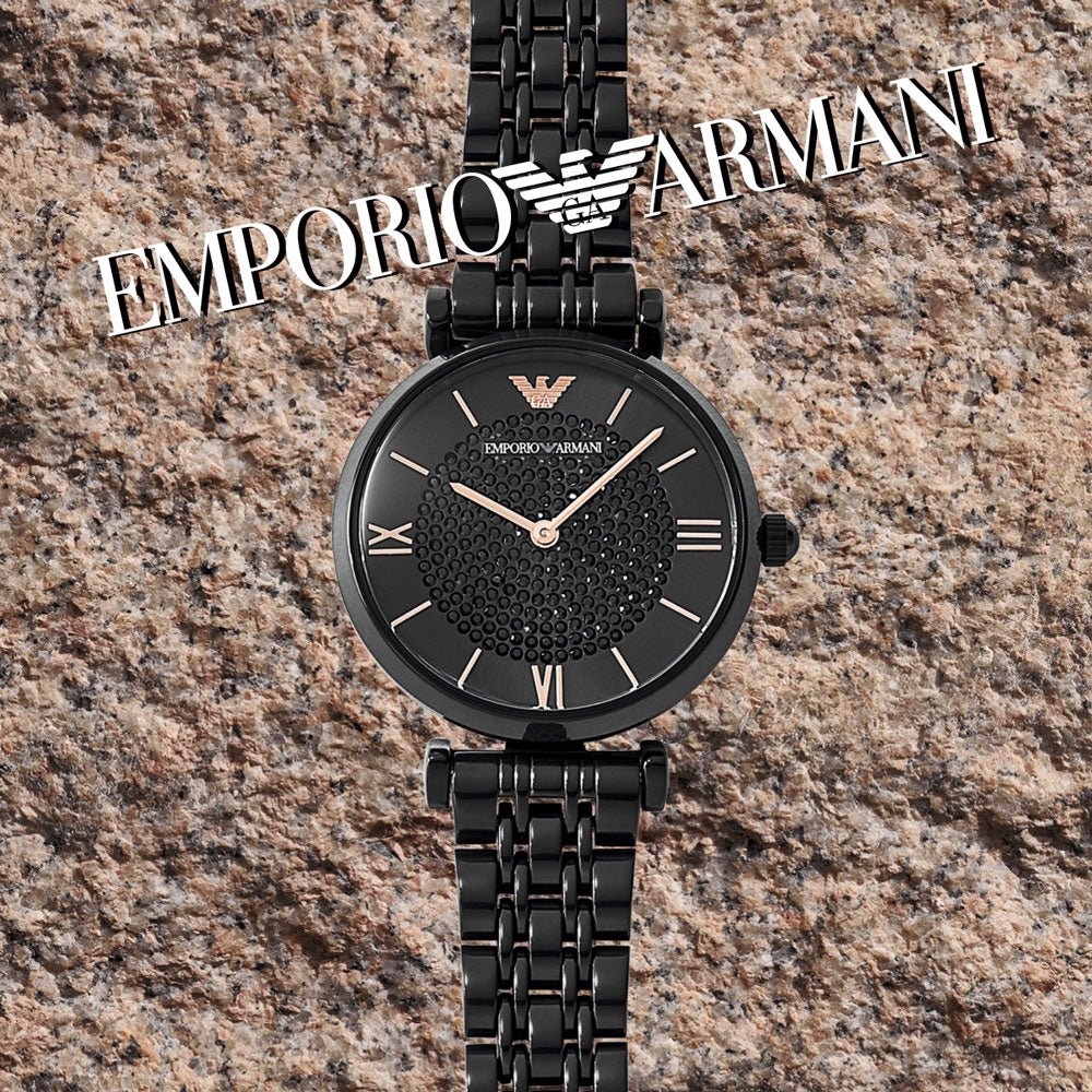 Emporio Armani AR11245 T - Bar Black Ladies Watch - WATCH & WATCH