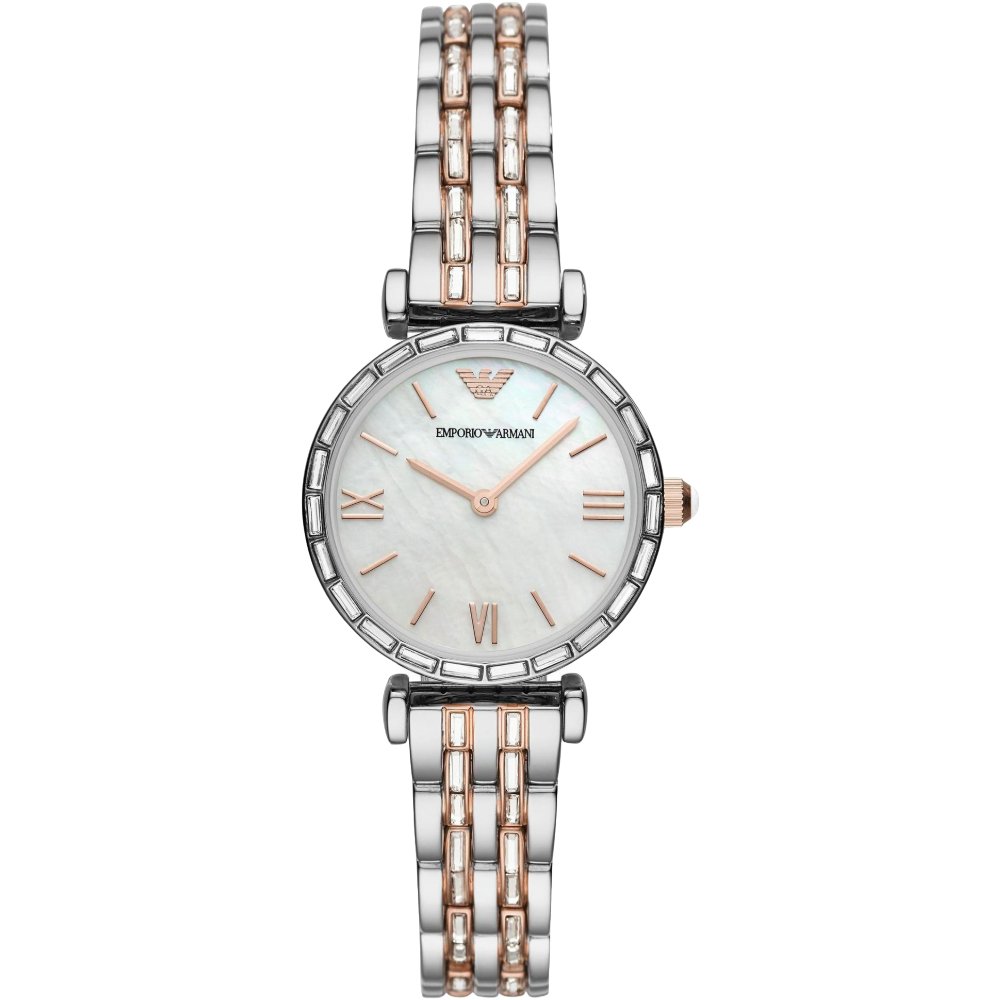 Emporio Armani AR11290 Gianni T - Bar Mother Of Pearl Ladies Watch - WATCH & WATCH