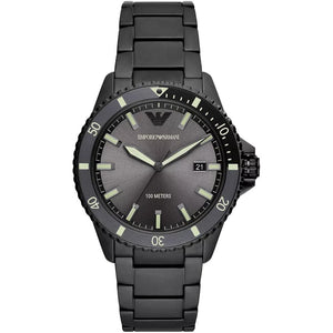 Emporio Armani AR11398 Three - Hand Date Black Men’s Watch - WATCH & WATCH