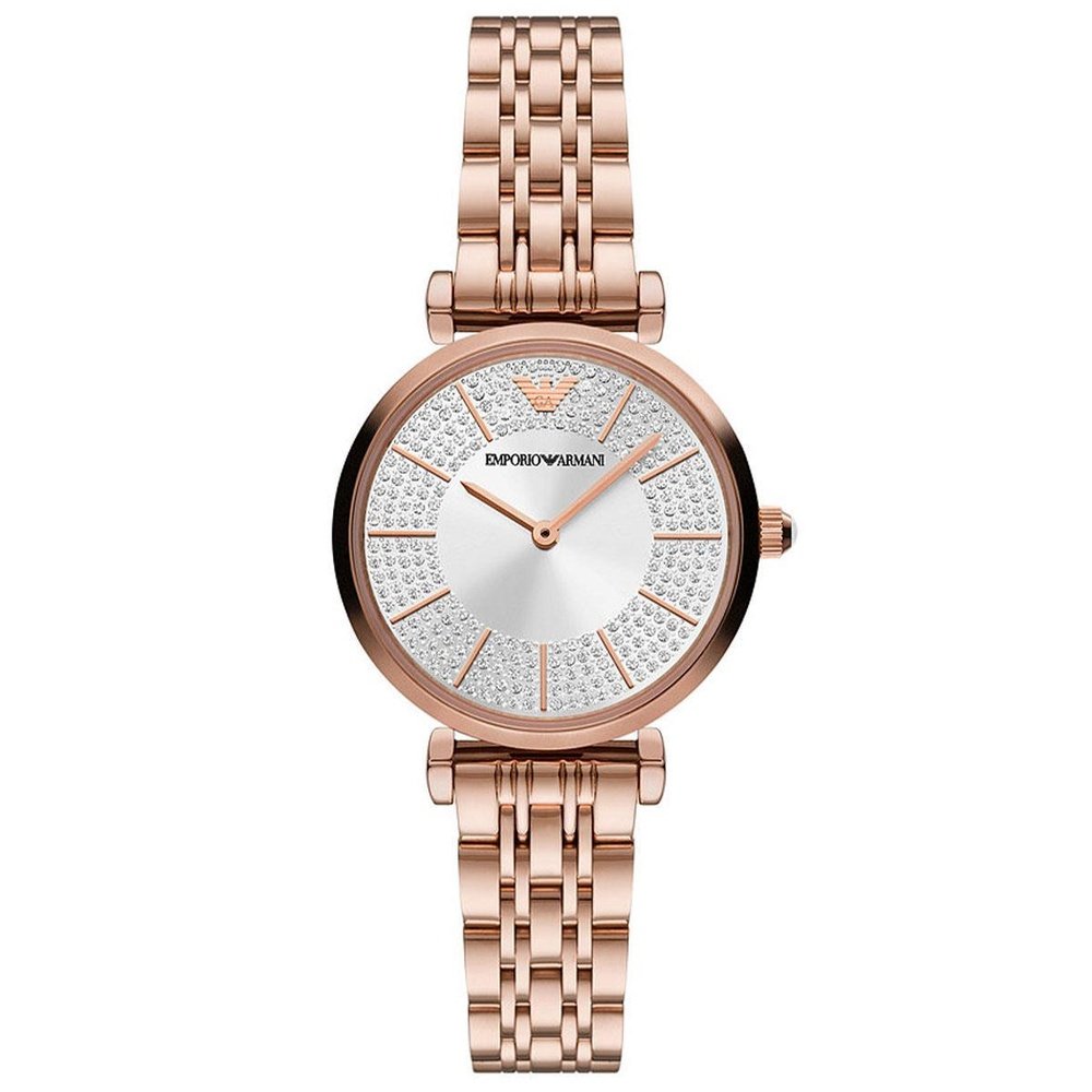 Emporio Armani AR11446 Gianni T - Bar Analog Silver Dial Women's Watch - WATCH & WATCH