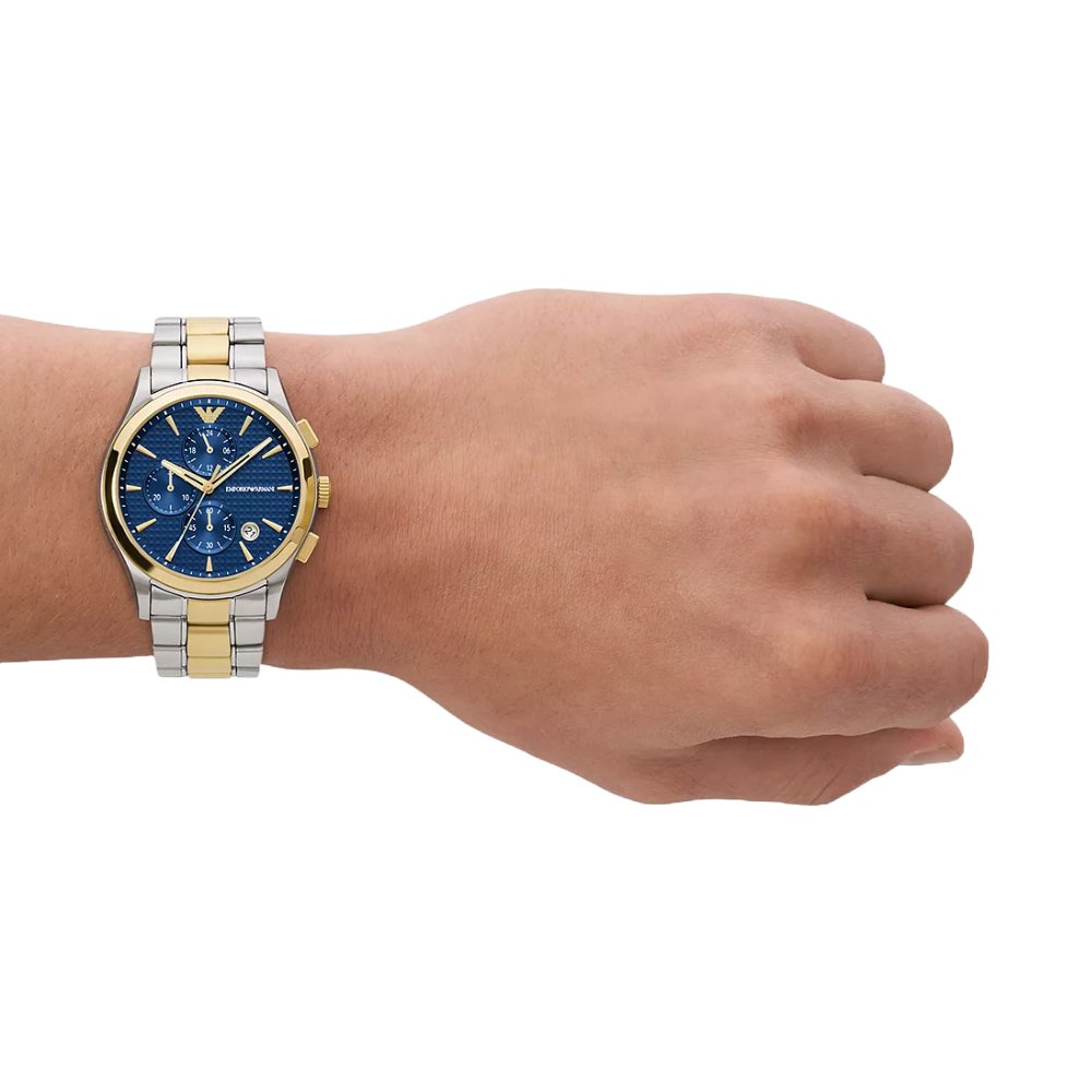 Emporio Armani AR11579 Paolo Two - Tone Chronograph Men’s Watch - WATCH & WATCH