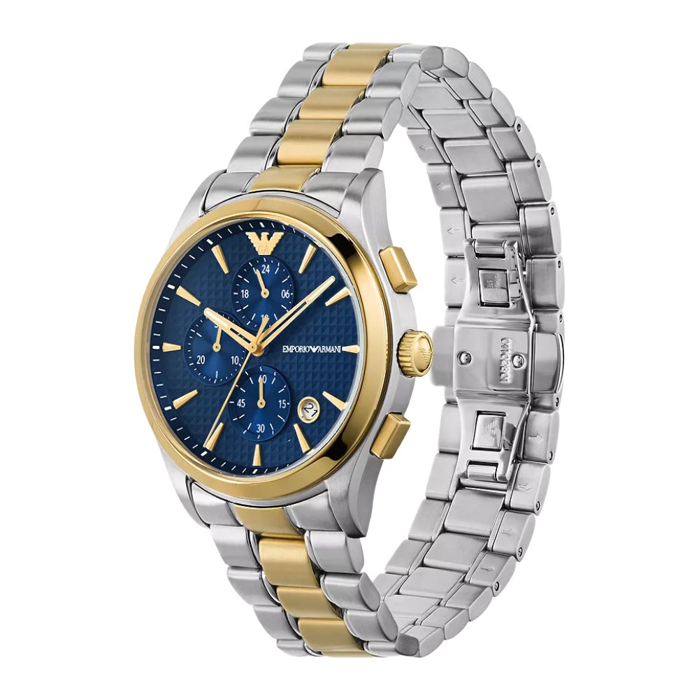 Emporio Armani AR11579 Paolo Two - Tone Chronograph Men’s Watch - WATCH & WATCH