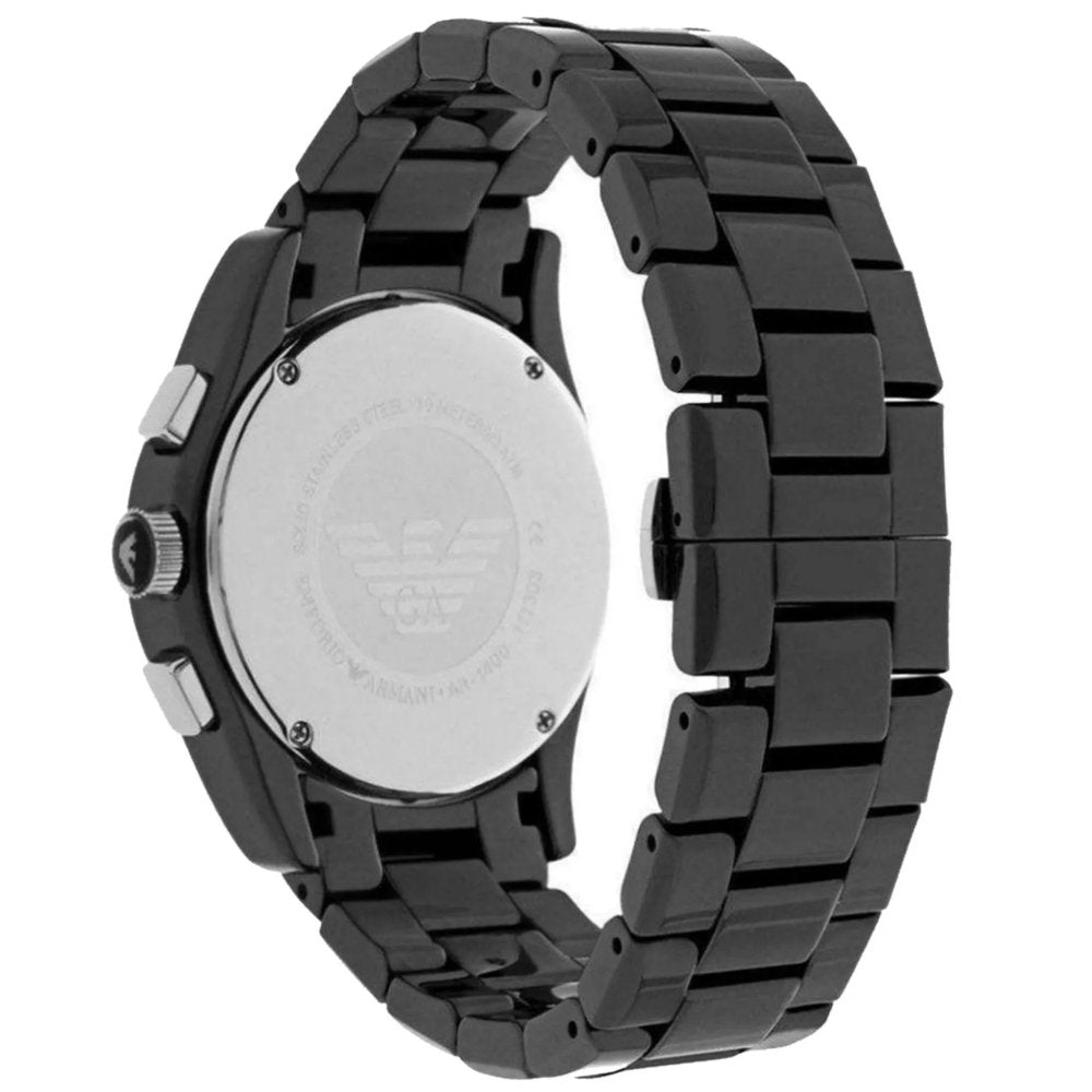 Emporio Armani AR1401 Chronograph Ceramica Black Men's Watch - WATCH & WATCH