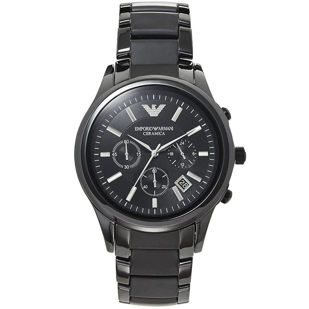 Emporio Armani AR1452 Men s Chronograph Watch Ceramica Black WATCH WATCH