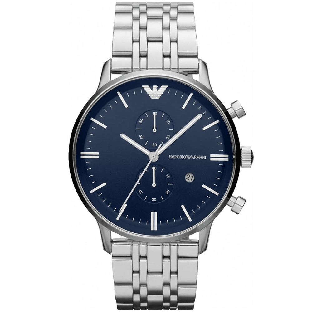 Emporio Armani AR1648 Blue Dial Chronograph Men's Watch - WATCH & WATCH