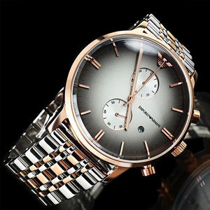 Emporio Armani AR1721 Men's Gianni Watch Two Tone - WATCH & WATCH