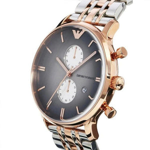 Emporio Armani AR1721 Men's Gianni Watch Two Tone - WATCH & WATCH