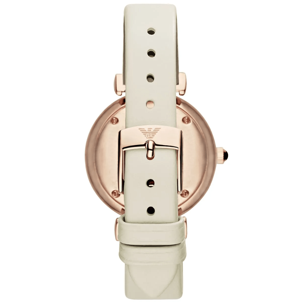Emporio Armani AR1769 Retro Beige Dial Ladies Watch - WATCH & WATCH