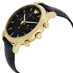 Emporio Armani AR1917 Luigi Black Dial Chronograph Men's Watch - WATCH & WATCH