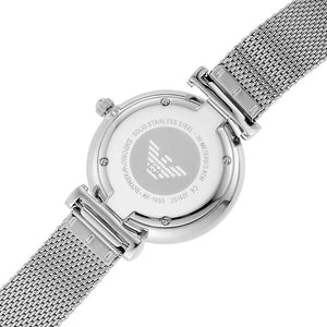 Emporio Armani AR1955 Mother Of Pearl Mesh Bracelet Ladies Watch - WATCH & WATCH
