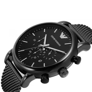 Emporio Armani AR1968 Black Dial Chronograph Men's Watch - WATCH & WATCH