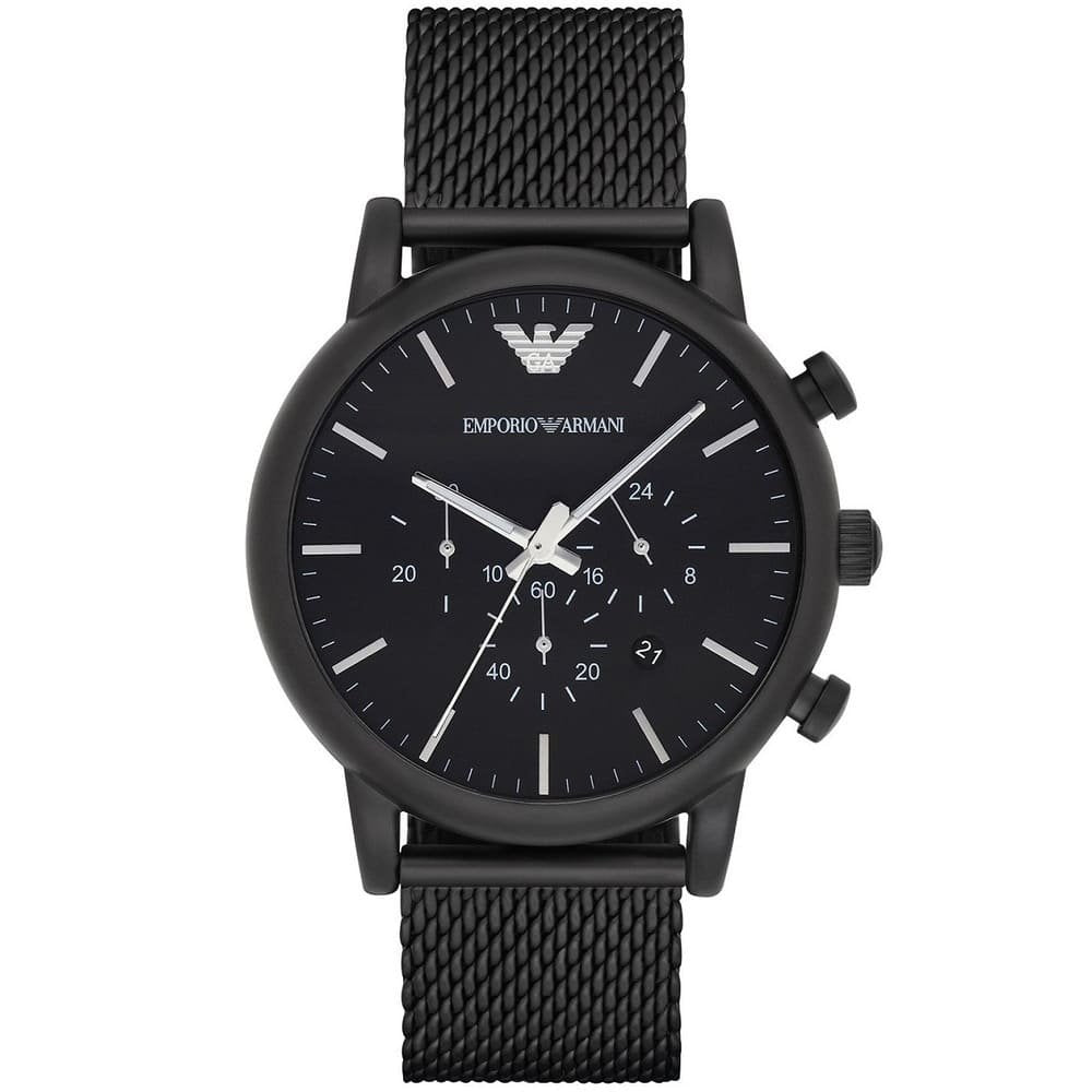 Emporio Armani AR1968 Black Dial Chronograph Men's Watch - WATCH & WATCH
