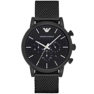 Emporio Armani AR1968 Black Dial Chronograph Men's Watch - WATCH & WATCH