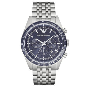 Emporio Armani AR6072 Chronograph Blue Dial Men's Watch - WATCH & WATCH