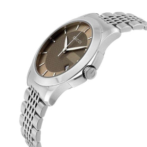 Gucci YA126406 G - Timeless Brown Dial Men's Watch - WATCH & WATCH