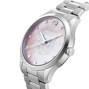 Gucci YA1264166 G - Timeless Pink Mother of Pearl Dial Unisex Watch - WATCH & WATCH