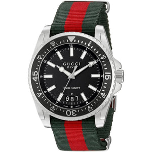 Gucci YA136206 Black Dial Dive Men's Watch - WATCH & WATCH