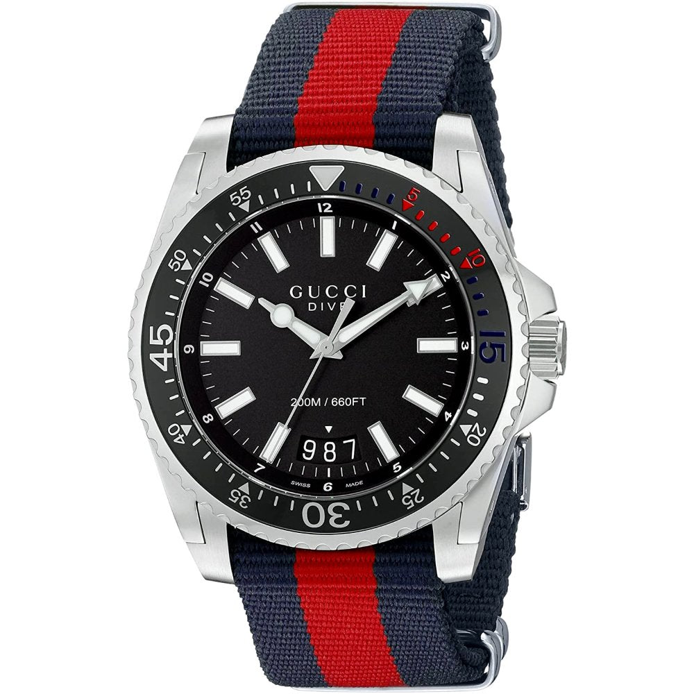 Gucci YA136210 Black Dial Men's Watch - WATCH & WATCH