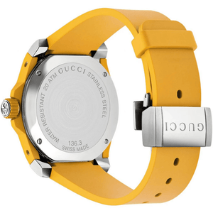Gucci YA136317 Dive Embroidery Tiger Yellow Dial Men's Watch - WATCH & WATCH