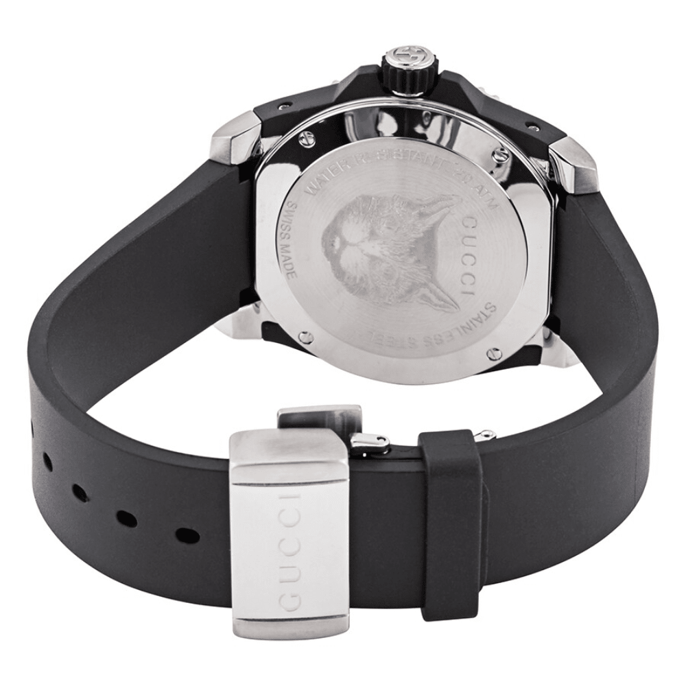 Gucci YA136320 Dive Mystic Cat Black Dial Men's Watch - WATCH & WATCH