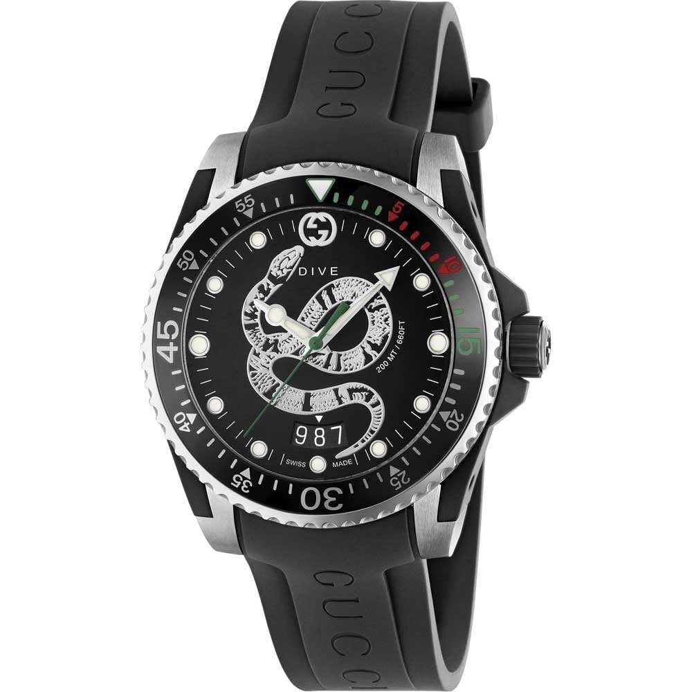 Gucci YA136323 Dive Snake Dial 40mm Unisex Watch - WATCH & WATCH