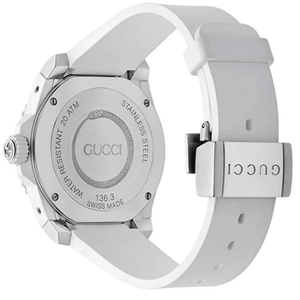 Gucci YA136330 Dive Snake Motif White Dial Men's Watch - WATCH & WATCH