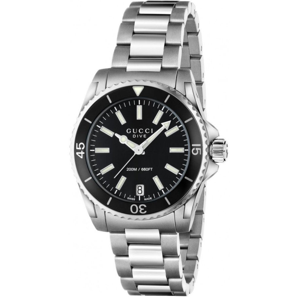 Gucci YA136403 Dive Black Dial Ladies Watch - WATCH & WATCH