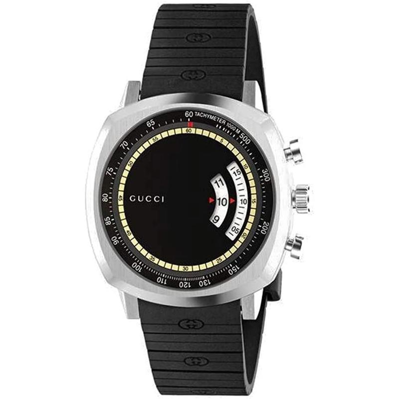Gucci YA157301 Grip Black Dial Men's Watch - WATCH & WATCH