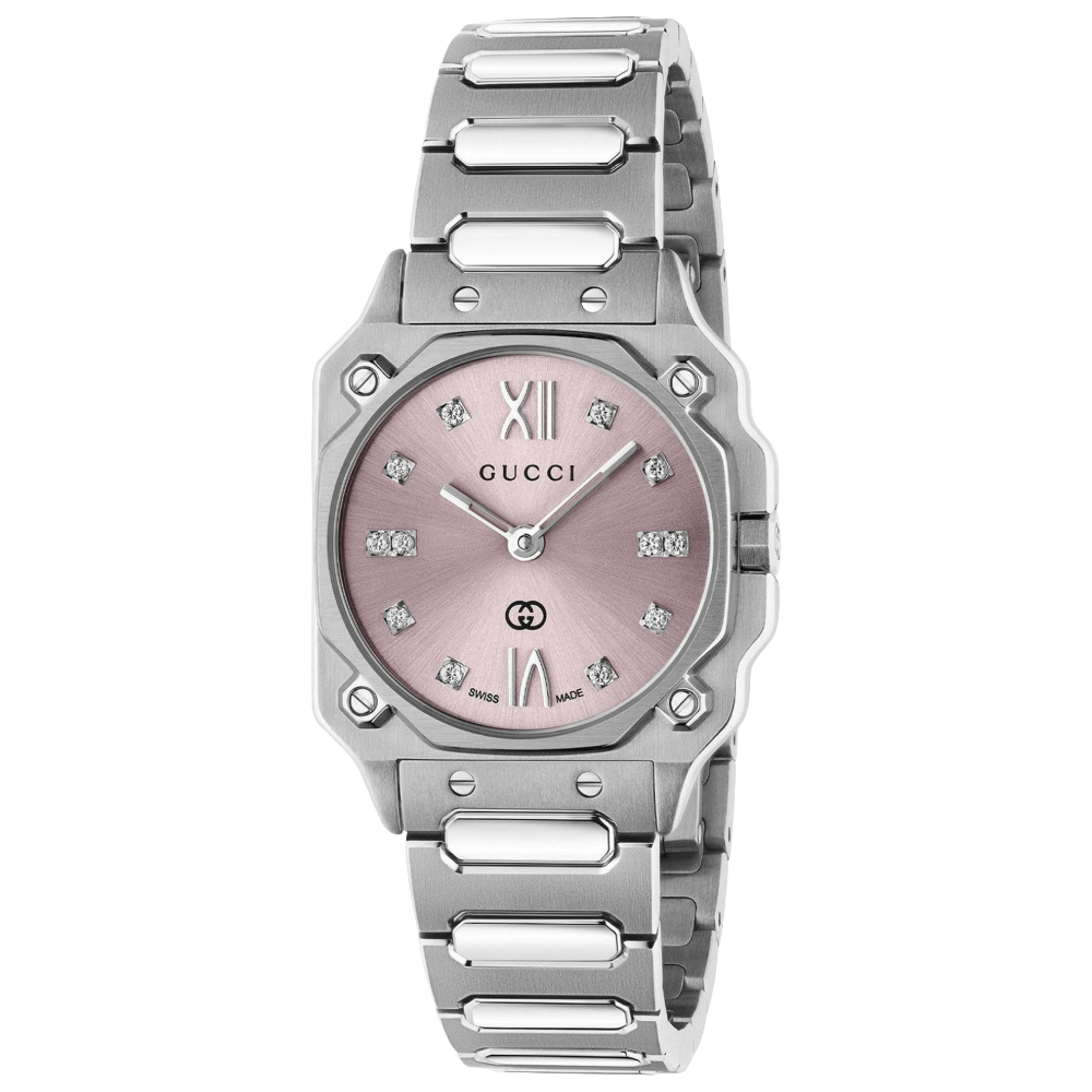 Gucci YA166501 G - Flat Pink Dial Ladies Watch - WATCH & WATCH