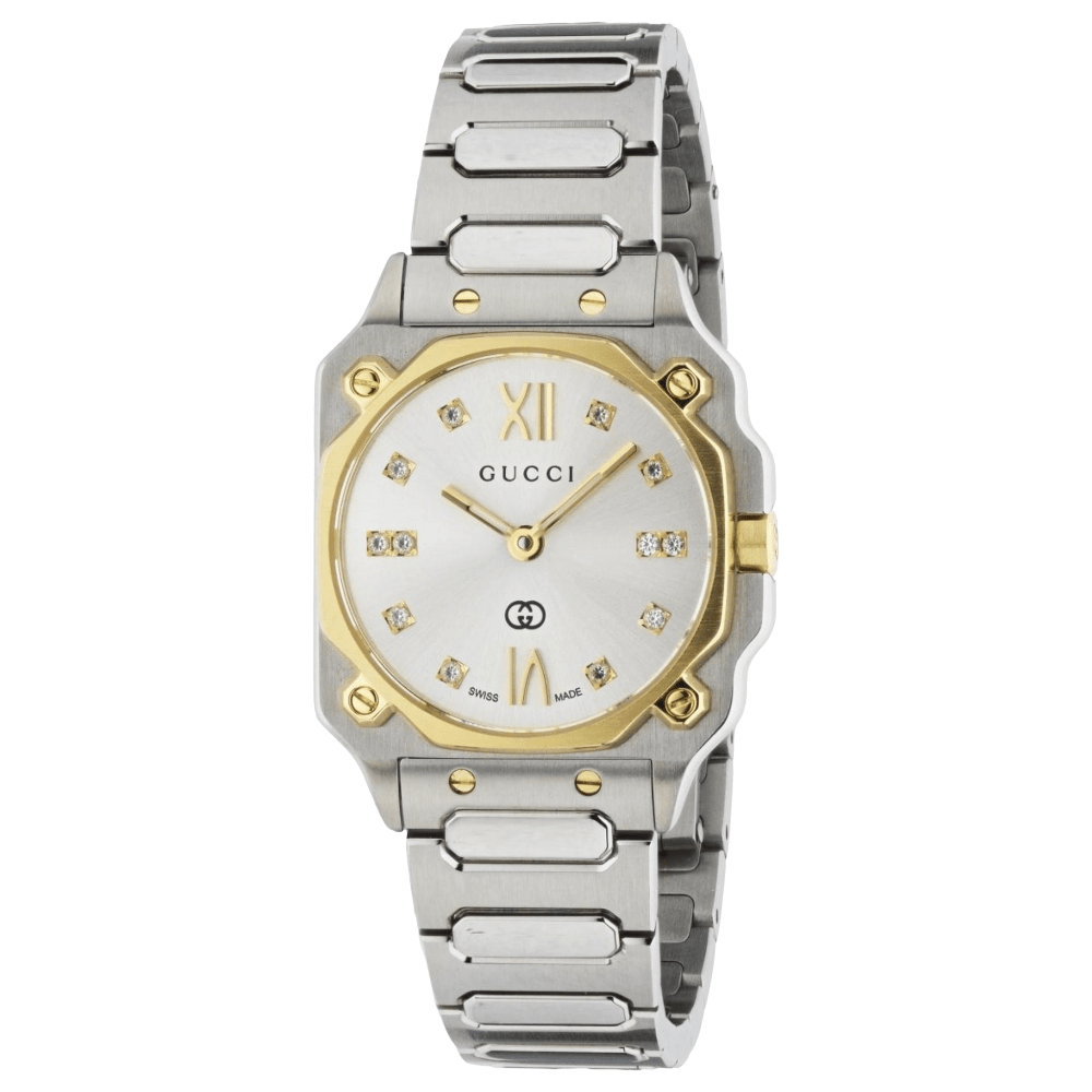 Gucci YA166503 G - Flat Silver Dial Ladies Watch - WATCH & WATCH