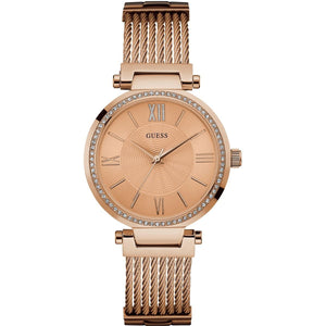 Guess W0638L4 Analog Rose Gold Dial Women's Watch - WATCH & WATCH