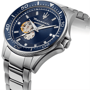 Maserati R8823140007 Sfida Automatic Blue Dial Men's Watch - WATCH & WATCH